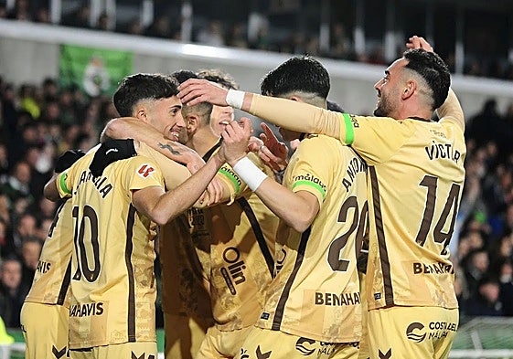 Julen Lobete put Malaga in the lead in Santander.