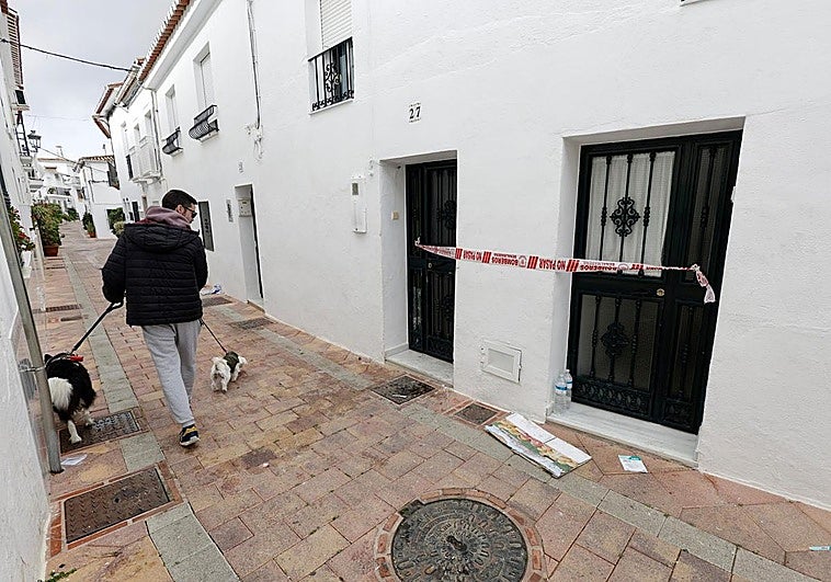 The crime scene in Benalmádena Pueblo.