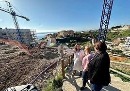 Councillors at the construction site.