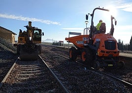Work at Campillos station to create the sidings for the 750-metre-long trains.