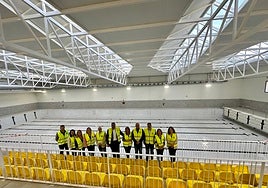 File image taken when it was originally announced that the swimming pool was completed in October 2023.