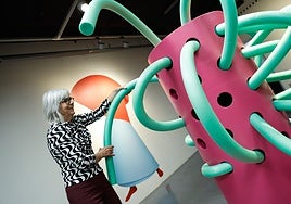 'It's playtime!' invites children from the age of 14 months to experiment with the shapes, shadows and textiles of seven 'sculpture men'