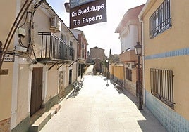 A deserted street in the village of Alcañizo, near Toledo.