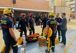 The practical training session in Fuengirola on Thursday.