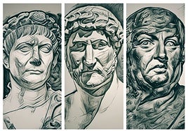 Trajan, Hadrian and Seneca.