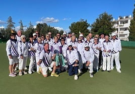 Team Malaga with the cup.