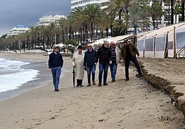Members of the association on La Fontanilla beach in Marbella.