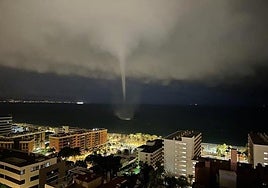 Waterspouts captured in Torremolinos in 2023.