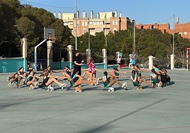 Skaters at the rink in Torremolinos.