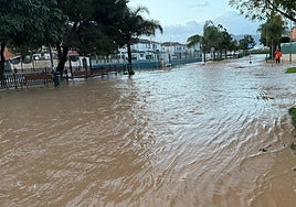 Flooding in Campanillas on Tuesday.