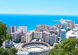 View of the city from the Gibralfaro castle.