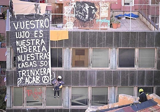 Eviction of squatters in Barcelona.