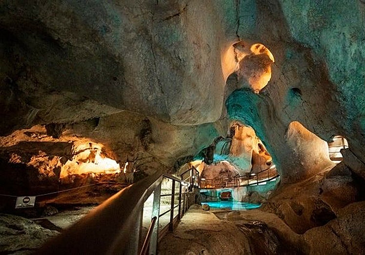 View inside the cave.