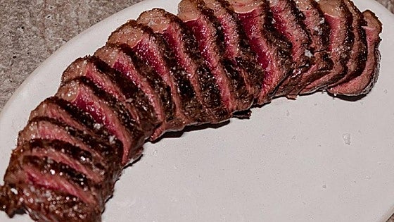 Charcoal-grilled wagyu picaña at Roostiq Marbella