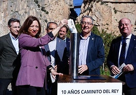 Officials buried a time capsule at the celebration that included a SUR newspaper.