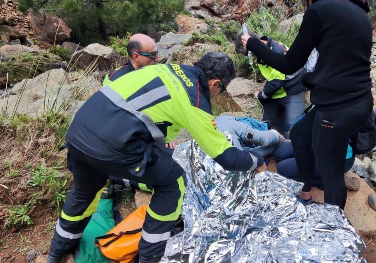 Hiker rescued by helicopter after falling down waterfall in Malaga national park