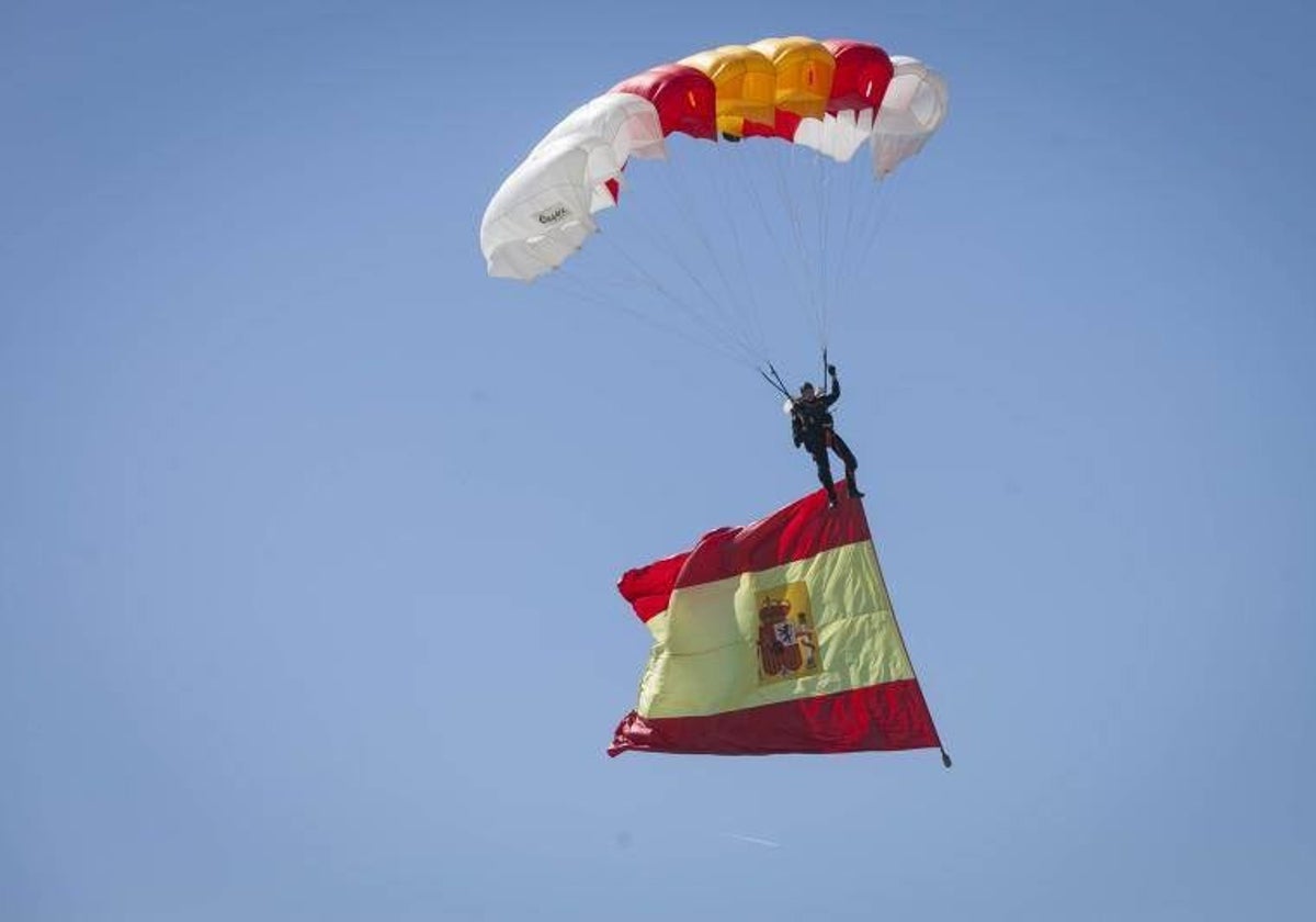 This is when Spain's crack parachute regiment will drop into Malaga and parade through the city at Easter