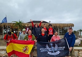 Stephen John Murphy (far right) with his team in Malaga.