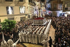 El Cautivo procession, passing through the streets of Malaga on Monday.