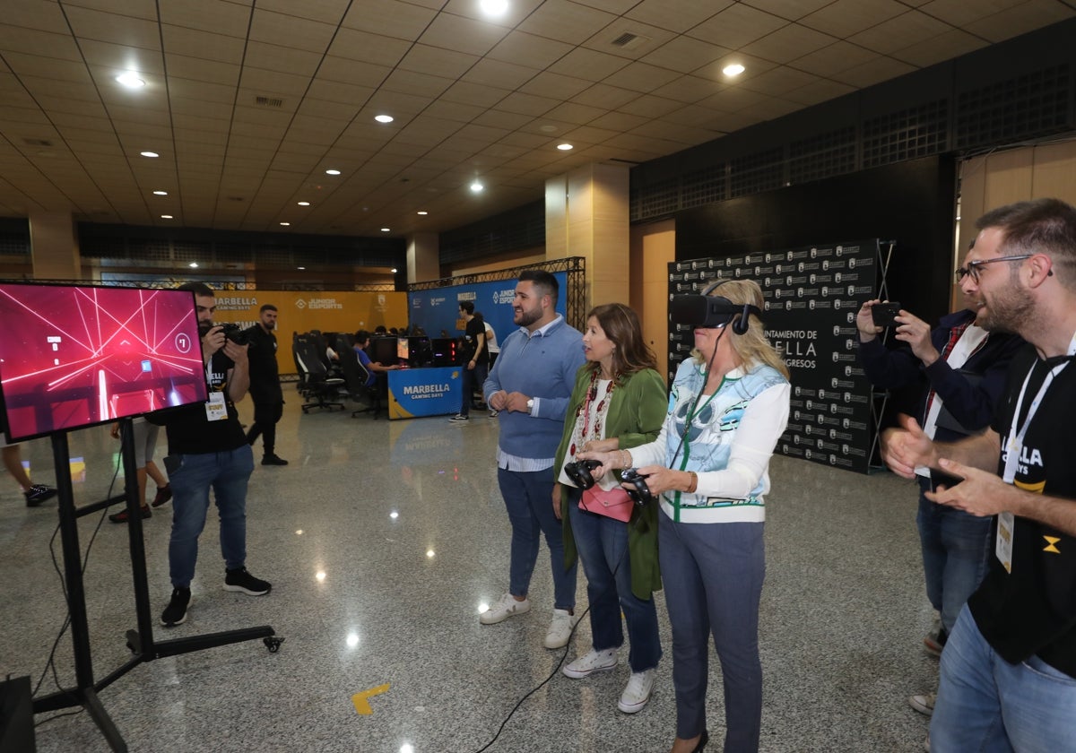 The Mayor, Ángeles Muñoz, last year at Marbella Gam1ng Days.