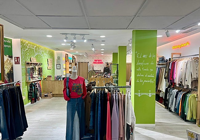 Inside a Cudeca shop in Seville.