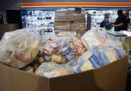 Food spoiled in a supermarket.
