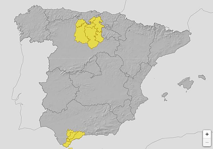 Weather alert for this Thursday 1st May by Aemet.