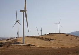 File image of Cerro de la Higuera, the second-largest wind farm in Malaga province for now, in the Guadalteba area.