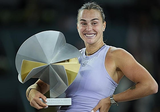 Sabalenka reigns in Spain for third time in Madrid Open tennis