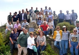 Participants gather for the presentation of the book in Sedella.