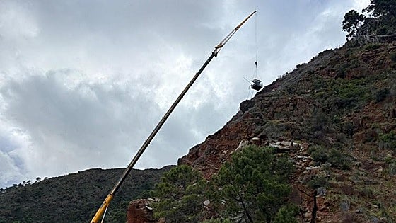 Explosives used to stabilise mountainside above landslide-blocked Ronda-San Pedro road