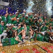Unicaja pose as champions.