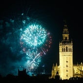 Firework display signals the end of Seville's April fair for another year.
