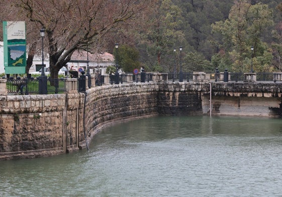 Conde del Guadalhorce reservoir, almost full.