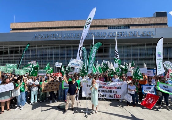 The health workers were joined by patients, who had been admitted to the hospital, to demand more staff.