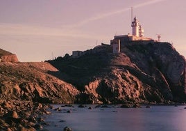 Cabo de Gata lighthouse, one of the most visited on the Almeria coast.