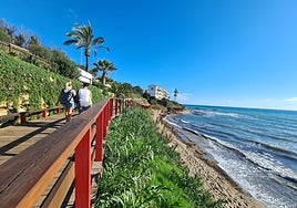 Senda Litoral as it passes through Mijas.