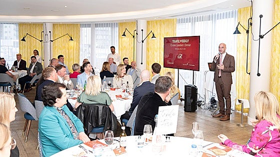 Gibraltar's tourism minister hosts cruise industry leaders at prestigious Travel Weekly event