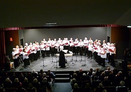 The amateur choir performing in the Estepona auditorium last December.