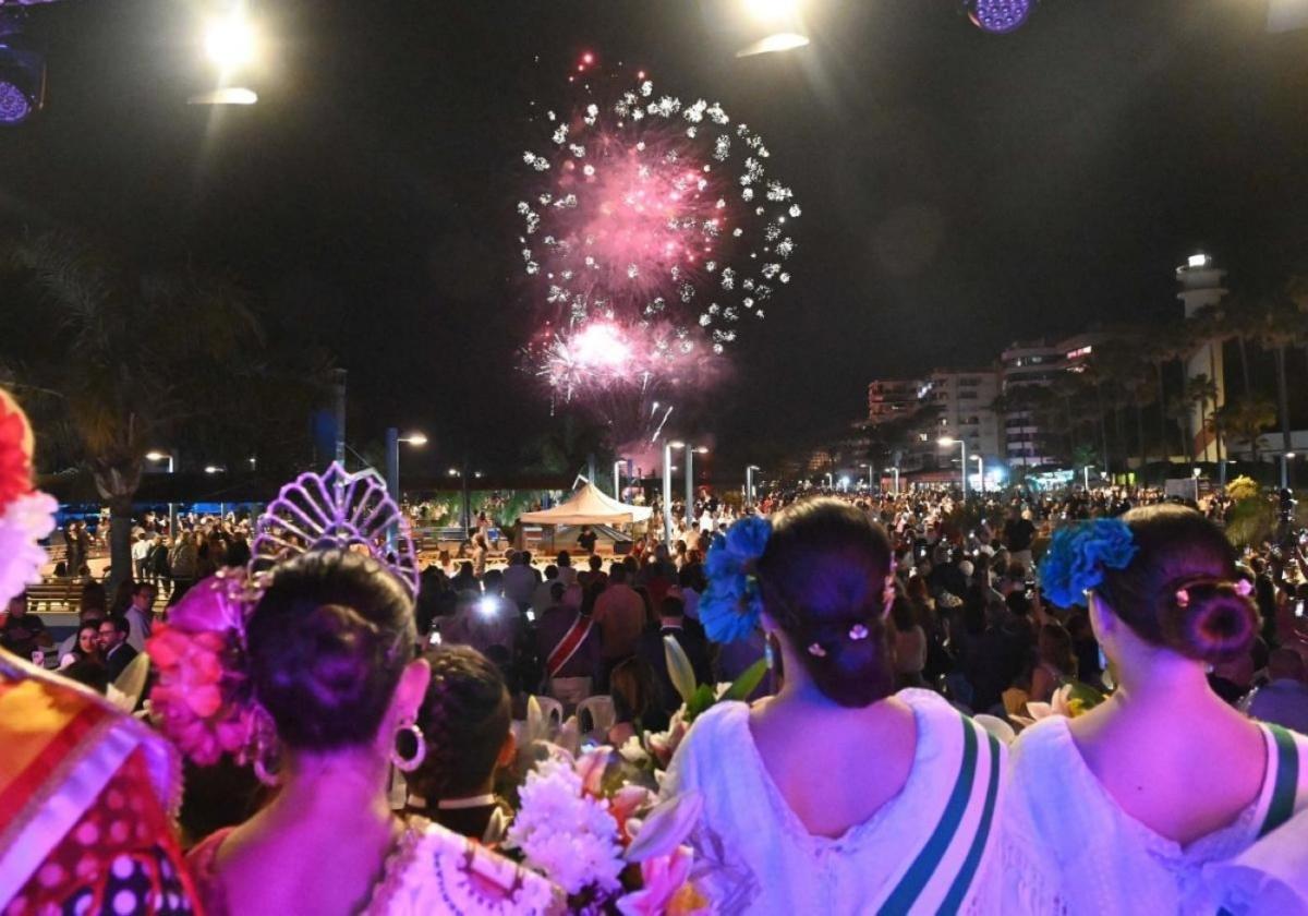 Fireworks signal the start of last year's summer fair in Marbella.