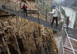 The famous Caminito del Rey gorge walk in inland Malaga province.