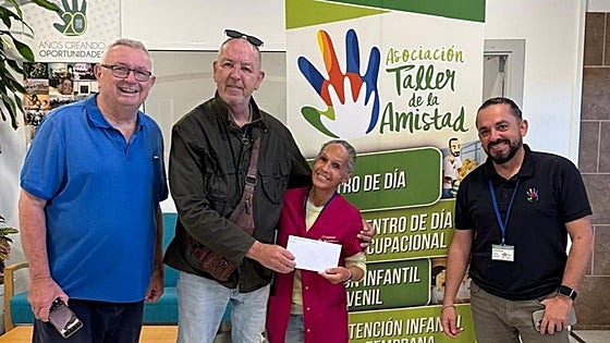Nerja Pool League raises 540 euros for Axarquía's Taller de la Amistad charity