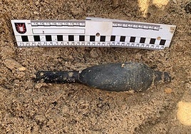 The projectile found on Camposoto beach in San Fernando was deactivated.