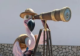 Tourists are flocking to see new life-sized sculptures of 'humanised' flamingos in Malaga town that's famous for the distinctive pink birds