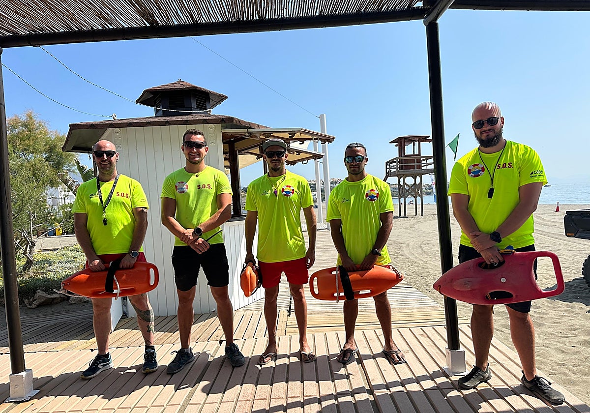 Team of lifeguards on the beaches of Casares.