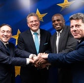 Albares, Šefcovič, Lammy and Picardo.