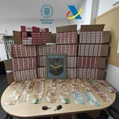 Seized tobacco and money.