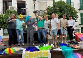 Winners of a previous high-heeled shoe race during Competa Pride Month