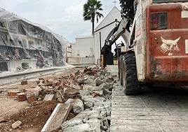 The preparation work undertaken in the municipal cemetery.