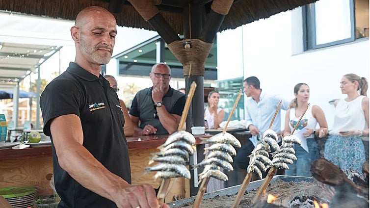 These are the winners of Costa del Sol skewered sardines cooked over glowing embers competition